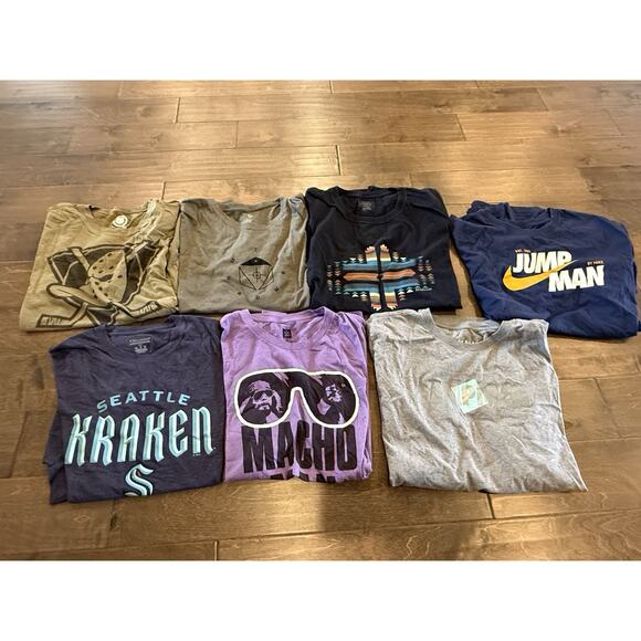 Lot Of 8 Mens Nike WWE Pendleton Champion NHL Graphic Print T-Shirts Bundled 2XL - Picture 2 of 6